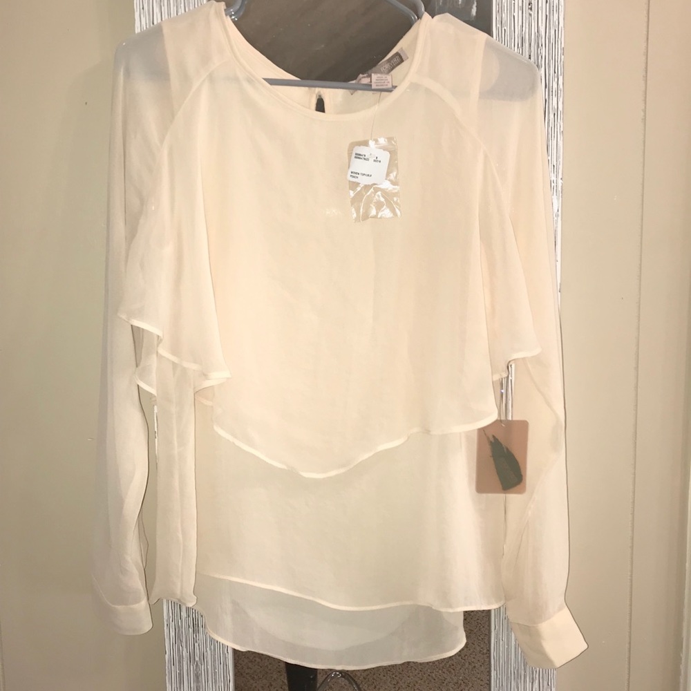 Forever 21 Contemporary Peach Woven Top